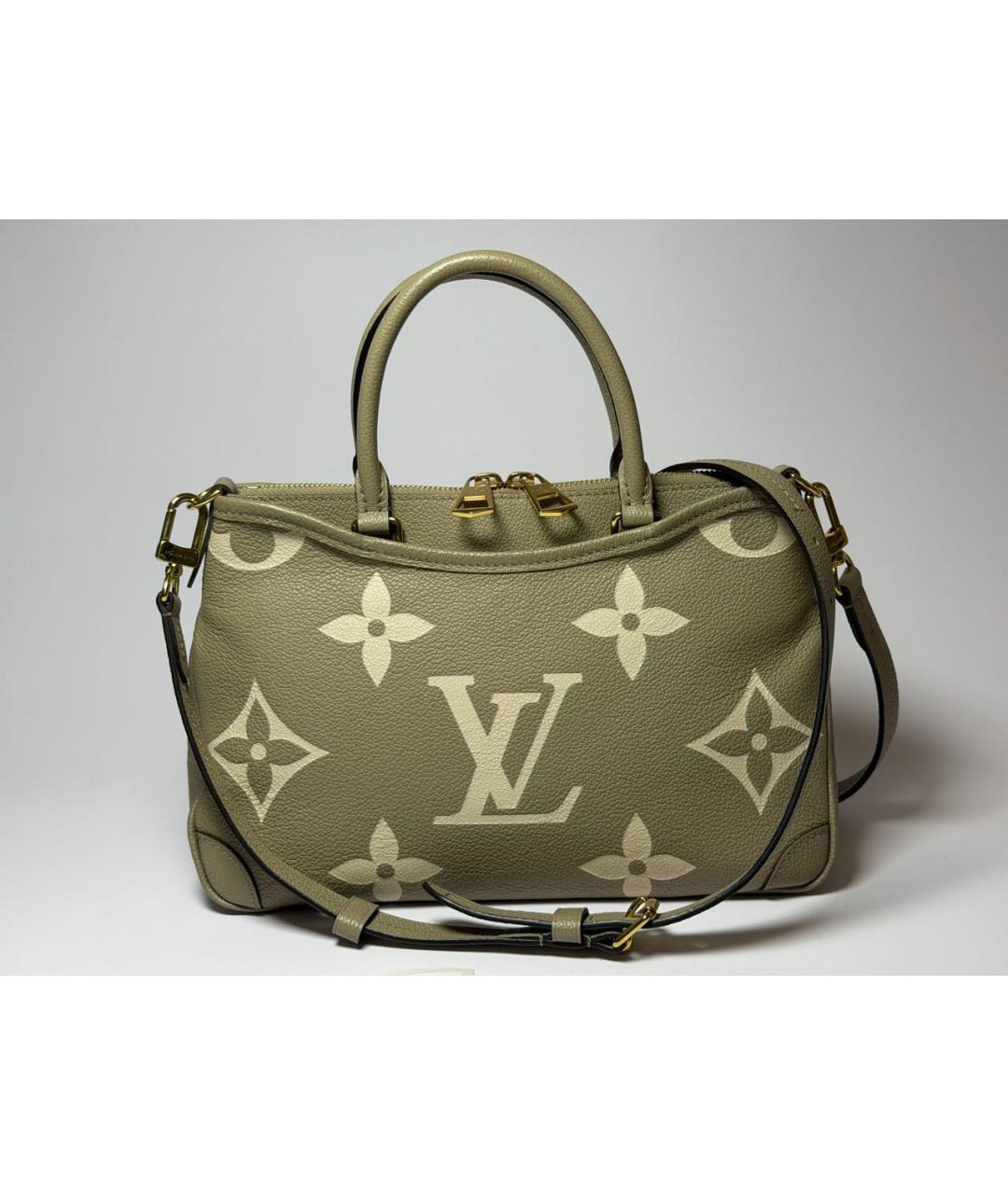LOUIS VUITTON Бежевая кожаная сумка через плечо, фото 3