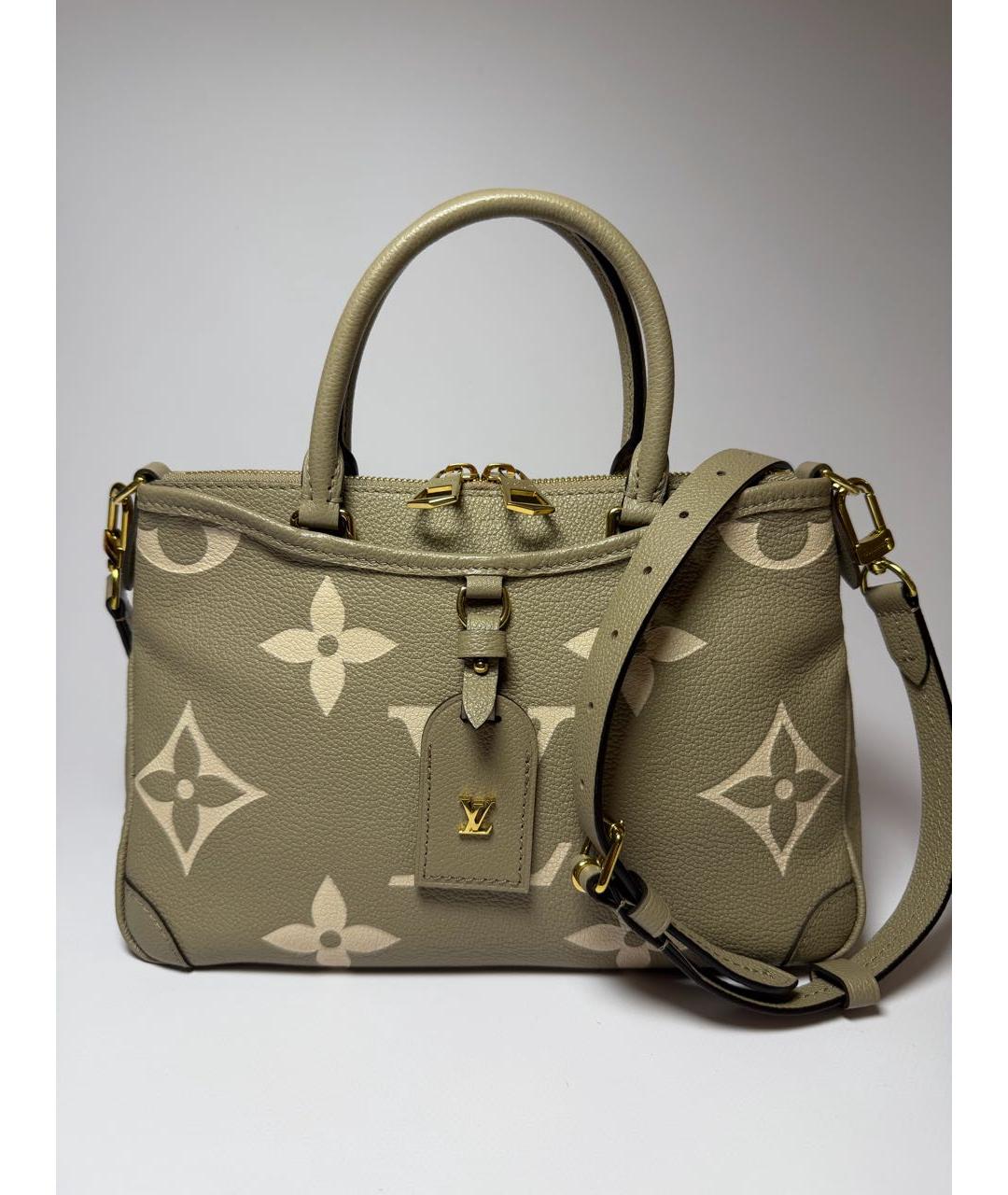 LOUIS VUITTON Бежевая кожаная сумка через плечо, фото 9