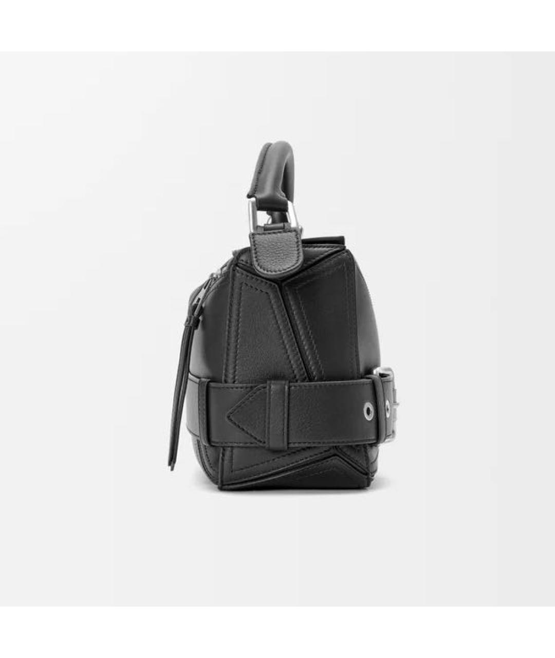 LOEWE Черная кожаная сумка с короткими ручками, фото 5