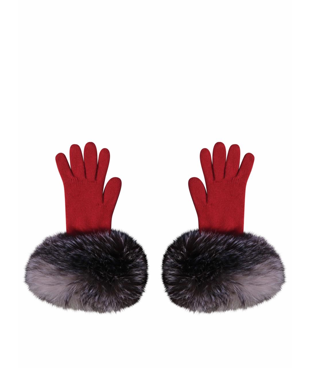 CHRISTIAN DIOR Красные кашемировые перчатки, фото 1