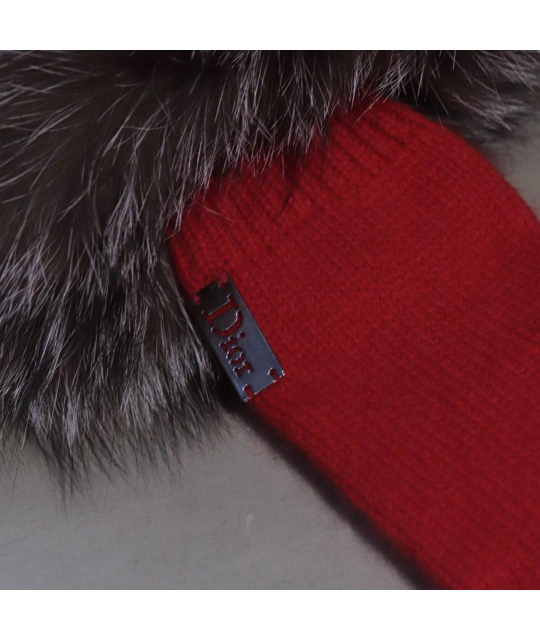 CHRISTIAN DIOR Красные кашемировые перчатки, фото 4