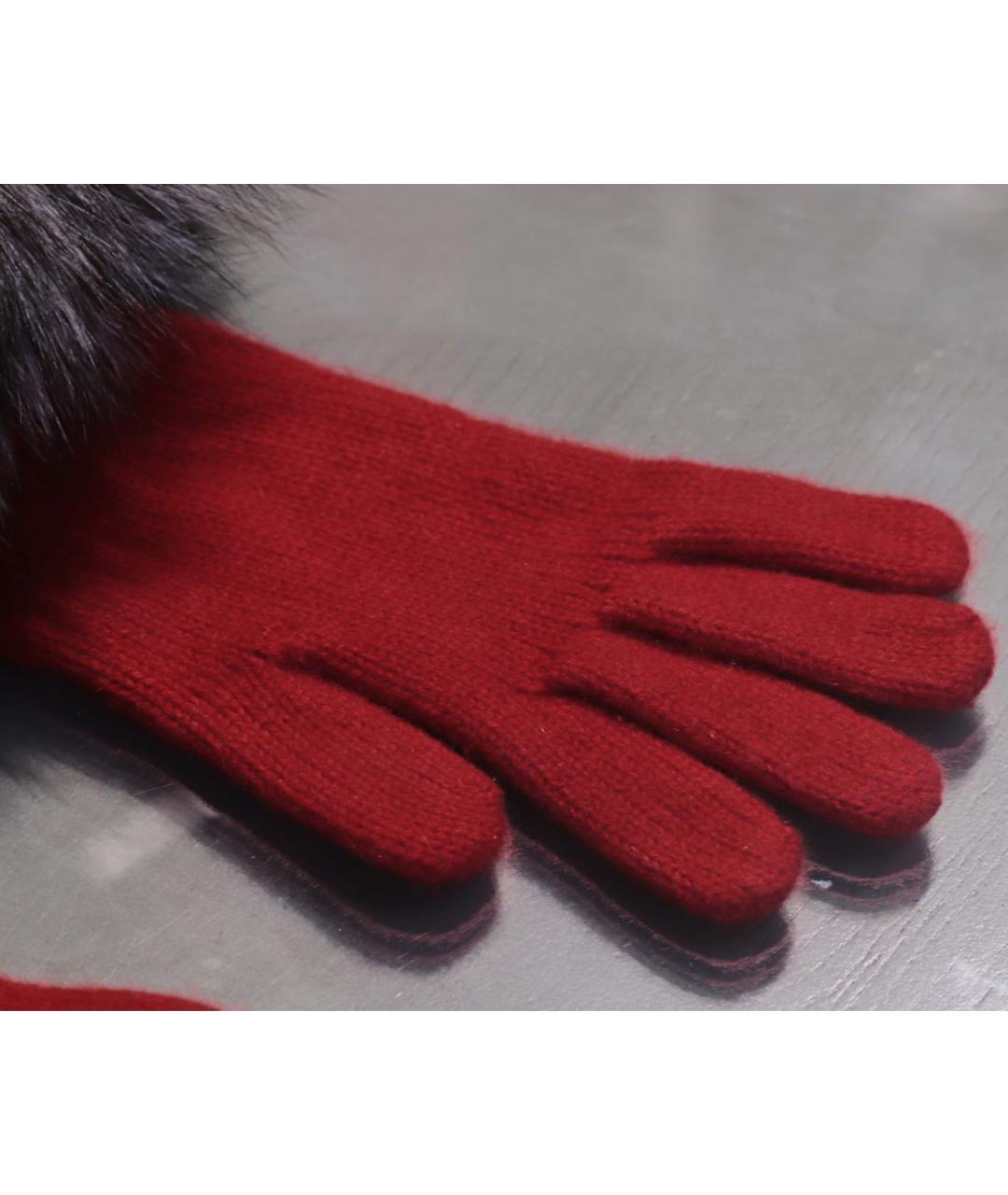 CHRISTIAN DIOR Красные кашемировые перчатки, фото 5