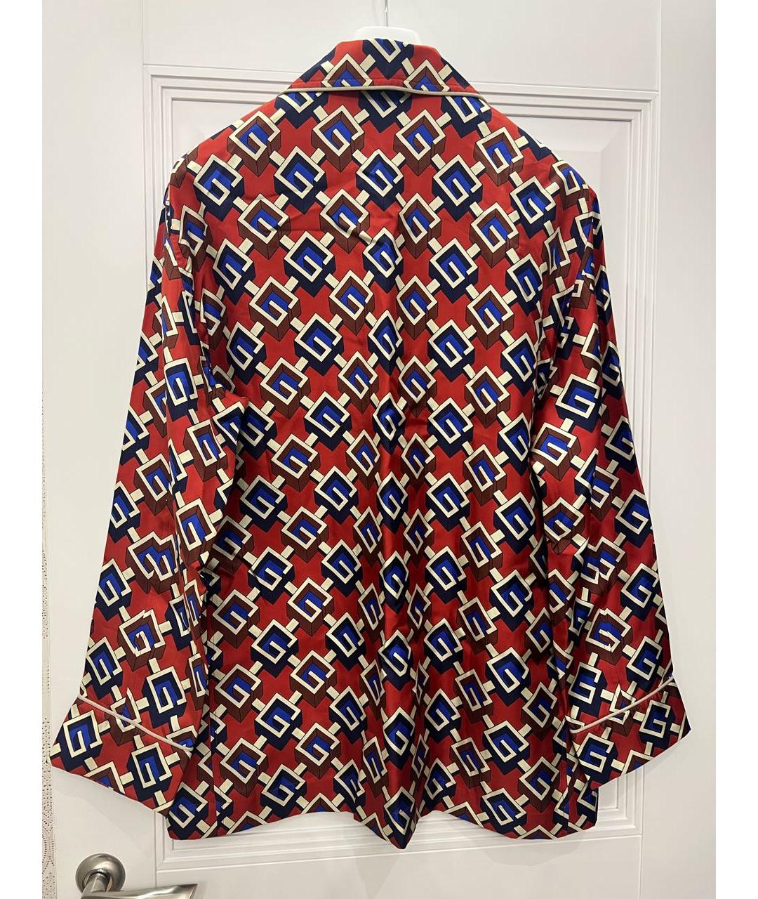 GUCCI Красный шелковый костюм с брюками, фото 3