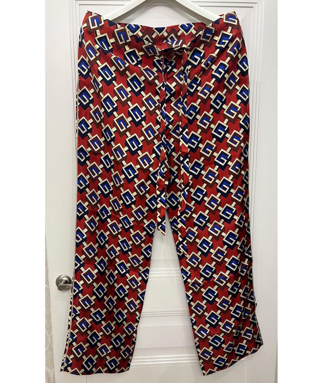 GUCCI Красный шелковый костюм с брюками, фото 2