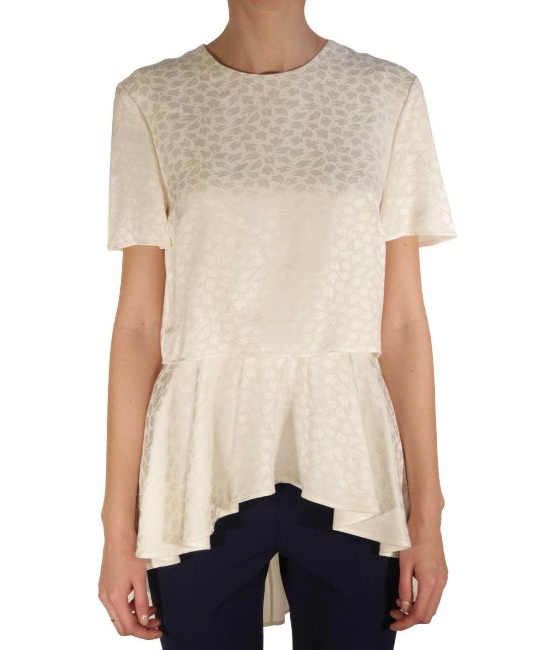 ALEXANDER MCQUEEN Белая шелковая блузы, фото 3