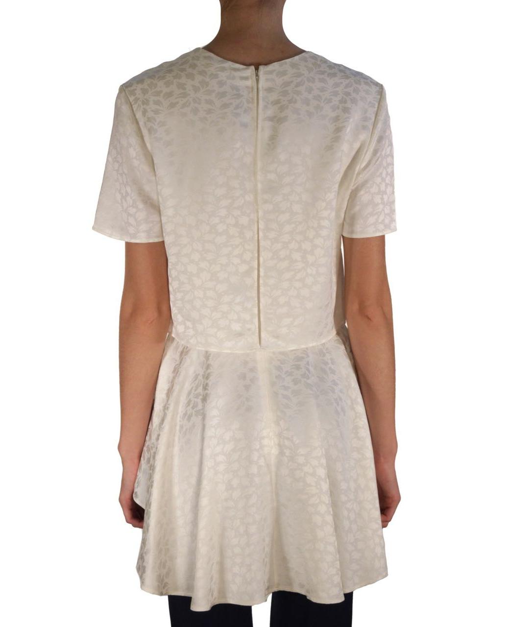 ALEXANDER MCQUEEN Белая шелковая блузы, фото 4