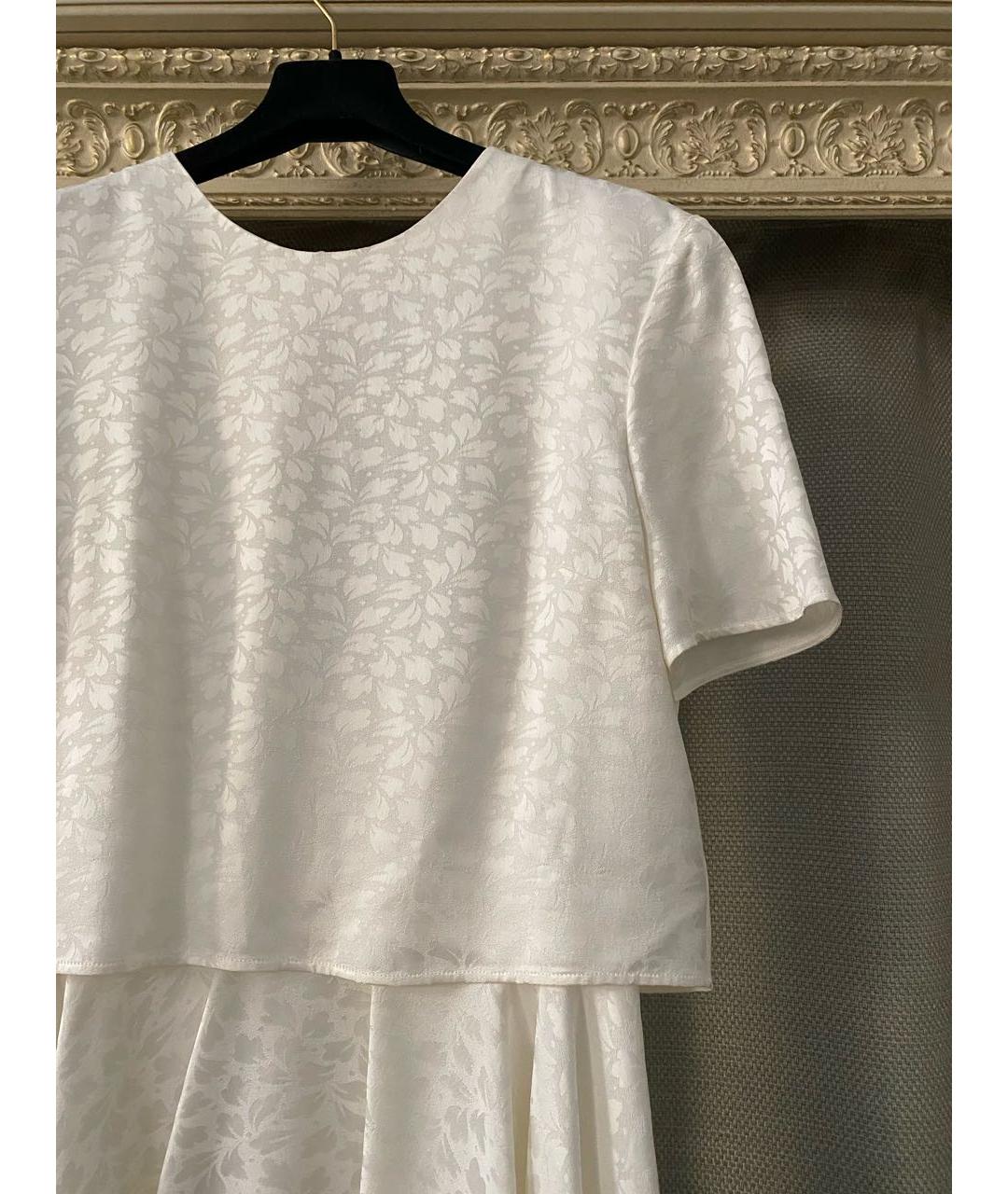 ALEXANDER MCQUEEN Белая шелковая блузы, фото 7