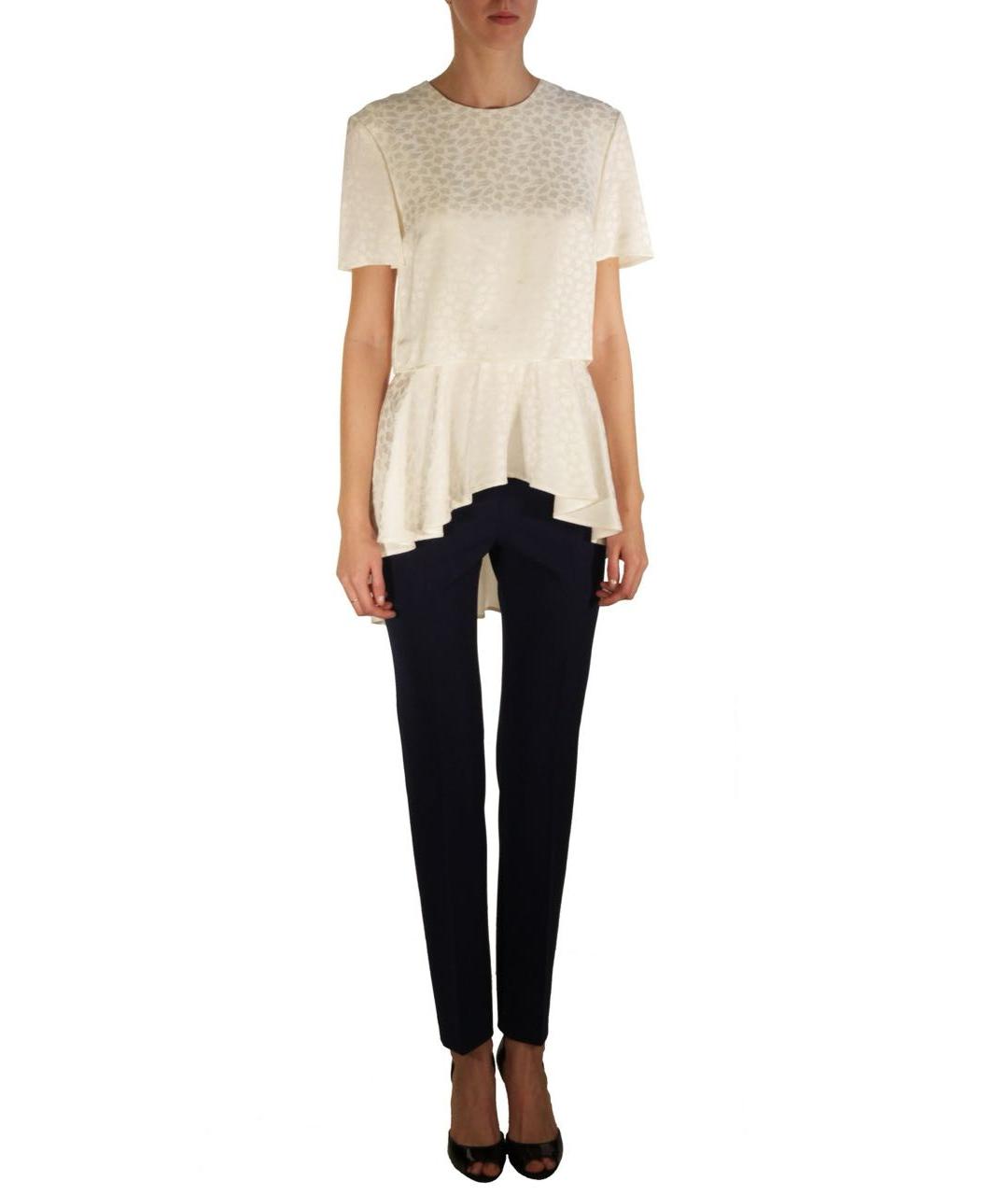 ALEXANDER MCQUEEN Белая шелковая блузы, фото 2