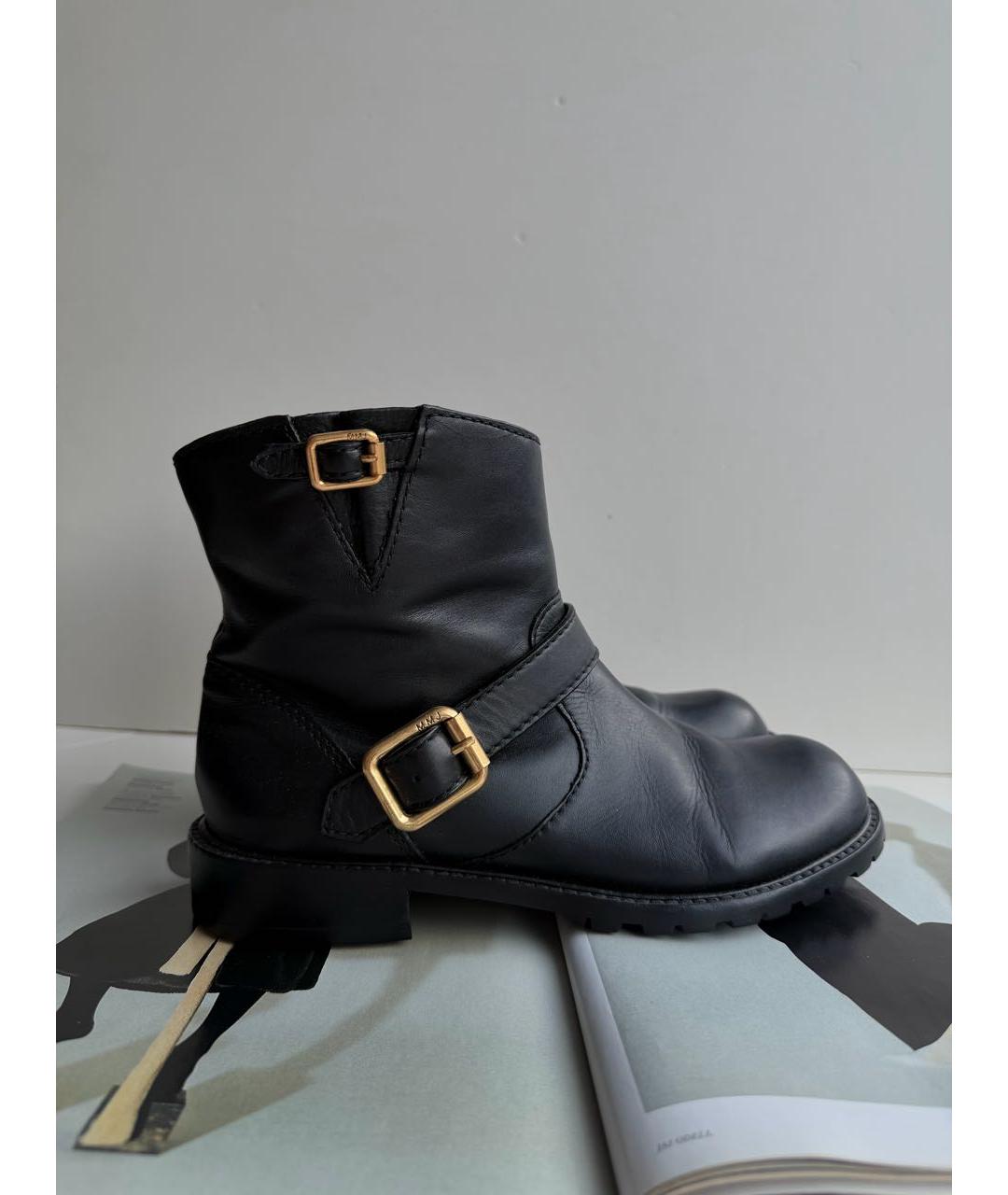 MARC BY MARC JACOBS Черные кожаные полусапоги, фото 7