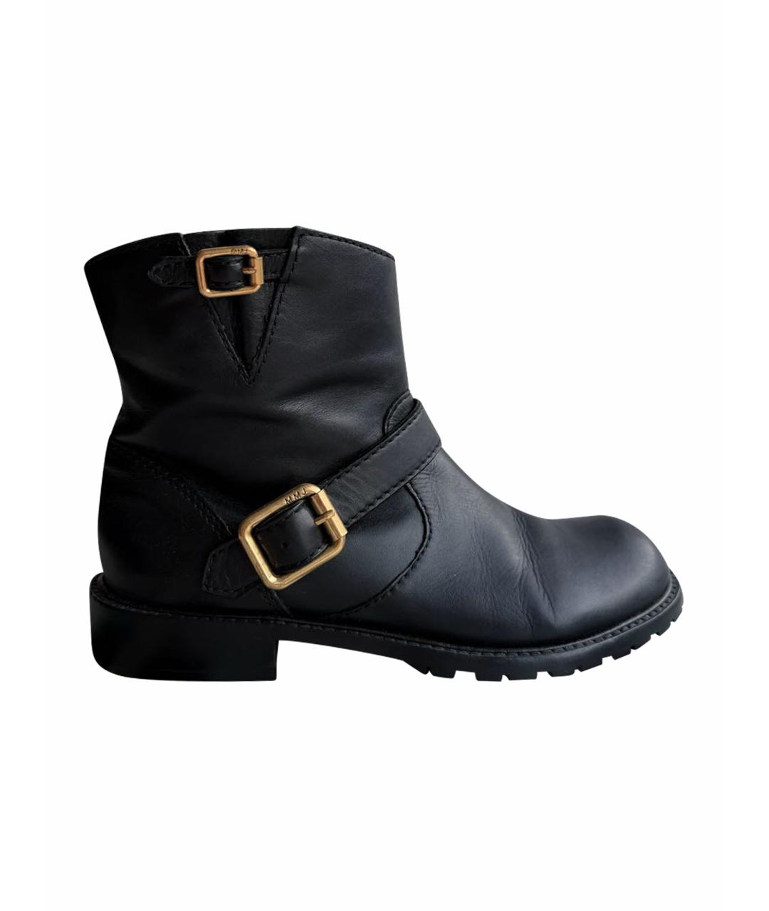 MARC BY MARC JACOBS Черные кожаные полусапоги, фото 1