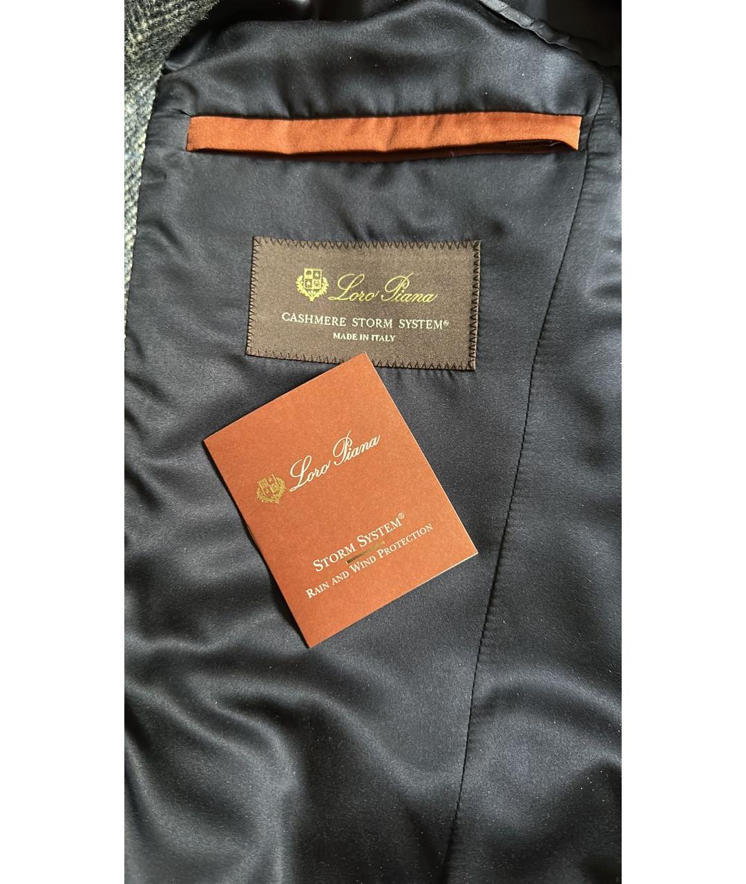 LORO PIANA Серое шерстяное пальто, фото 5