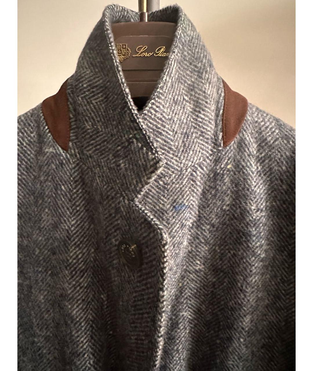 LORO PIANA Серое шерстяное пальто, фото 3