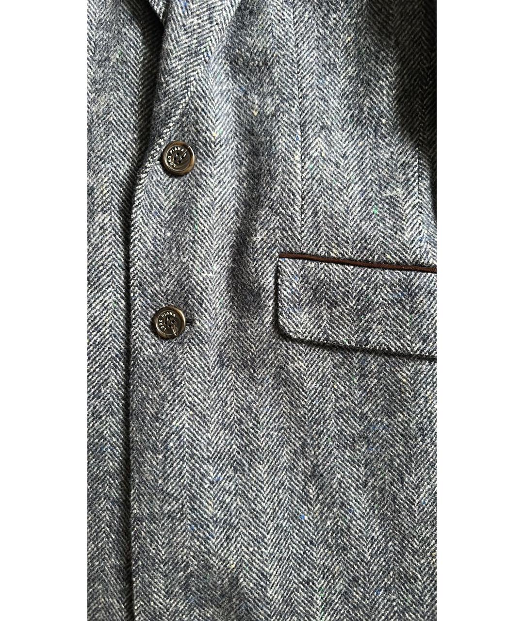 LORO PIANA Серое шерстяное пальто, фото 4
