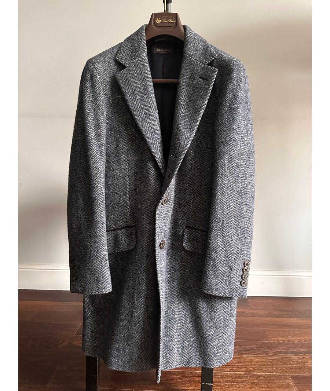 LORO PIANA Серое шерстяное пальто, фото 9
