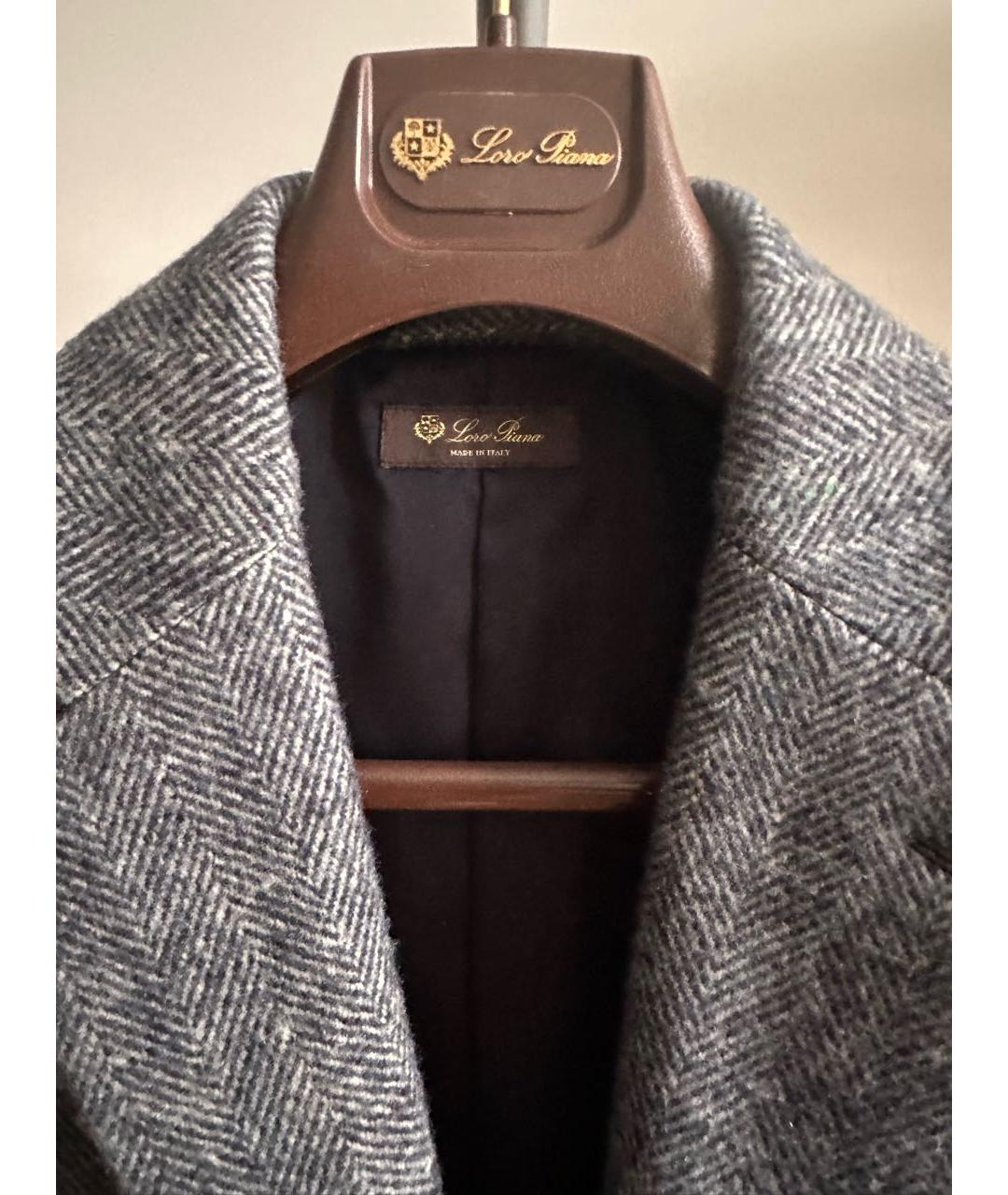 LORO PIANA Серое шерстяное пальто, фото 2
