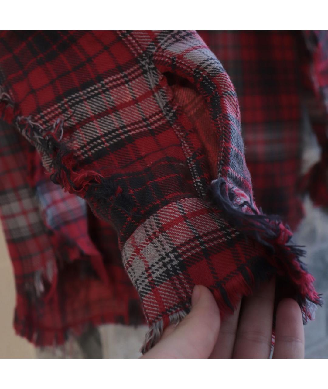 R13 Красная хлопковая рубашка, фото 5