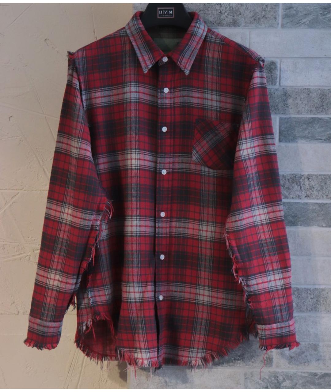 R13 Красная хлопковая рубашка, фото 2