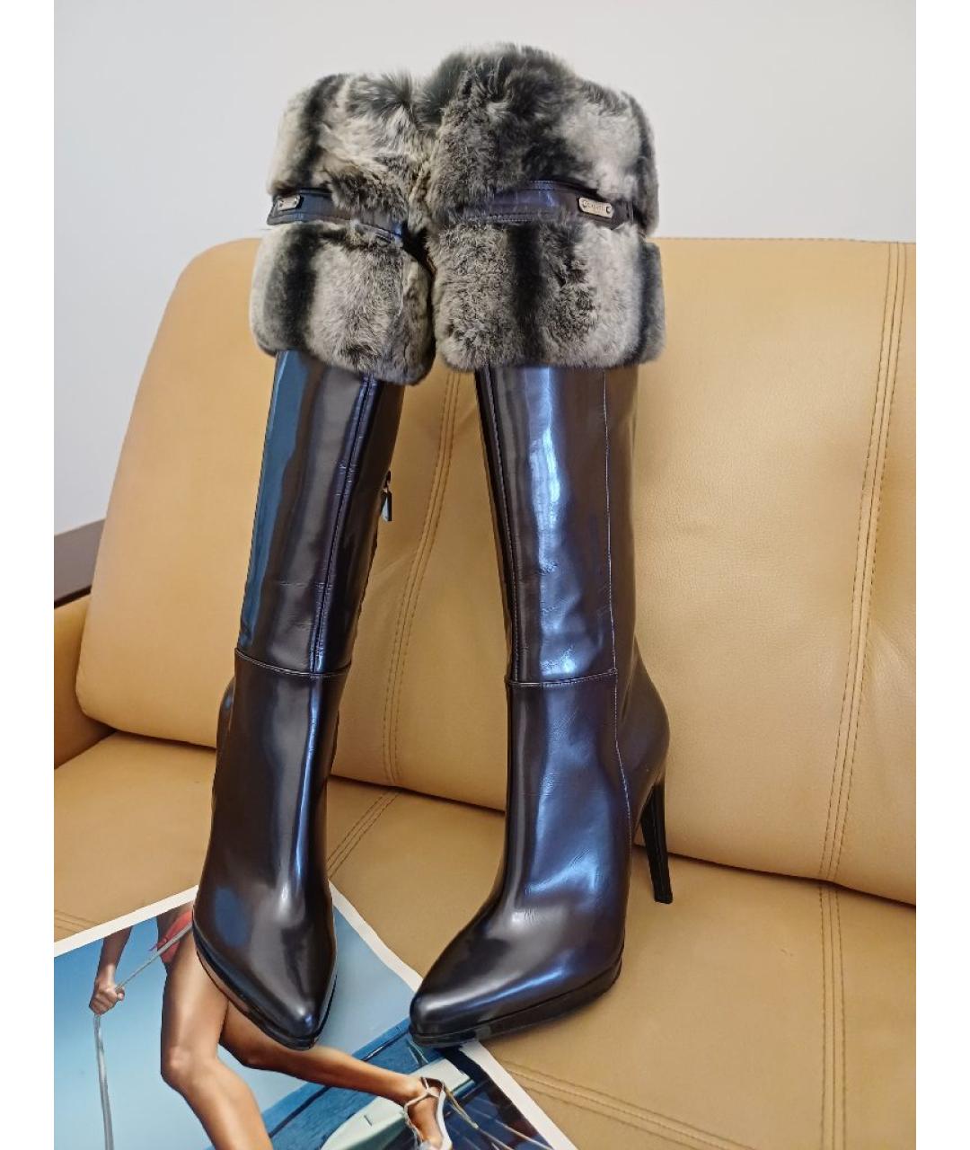 CASADEI Серые кожаные сапоги, фото 2