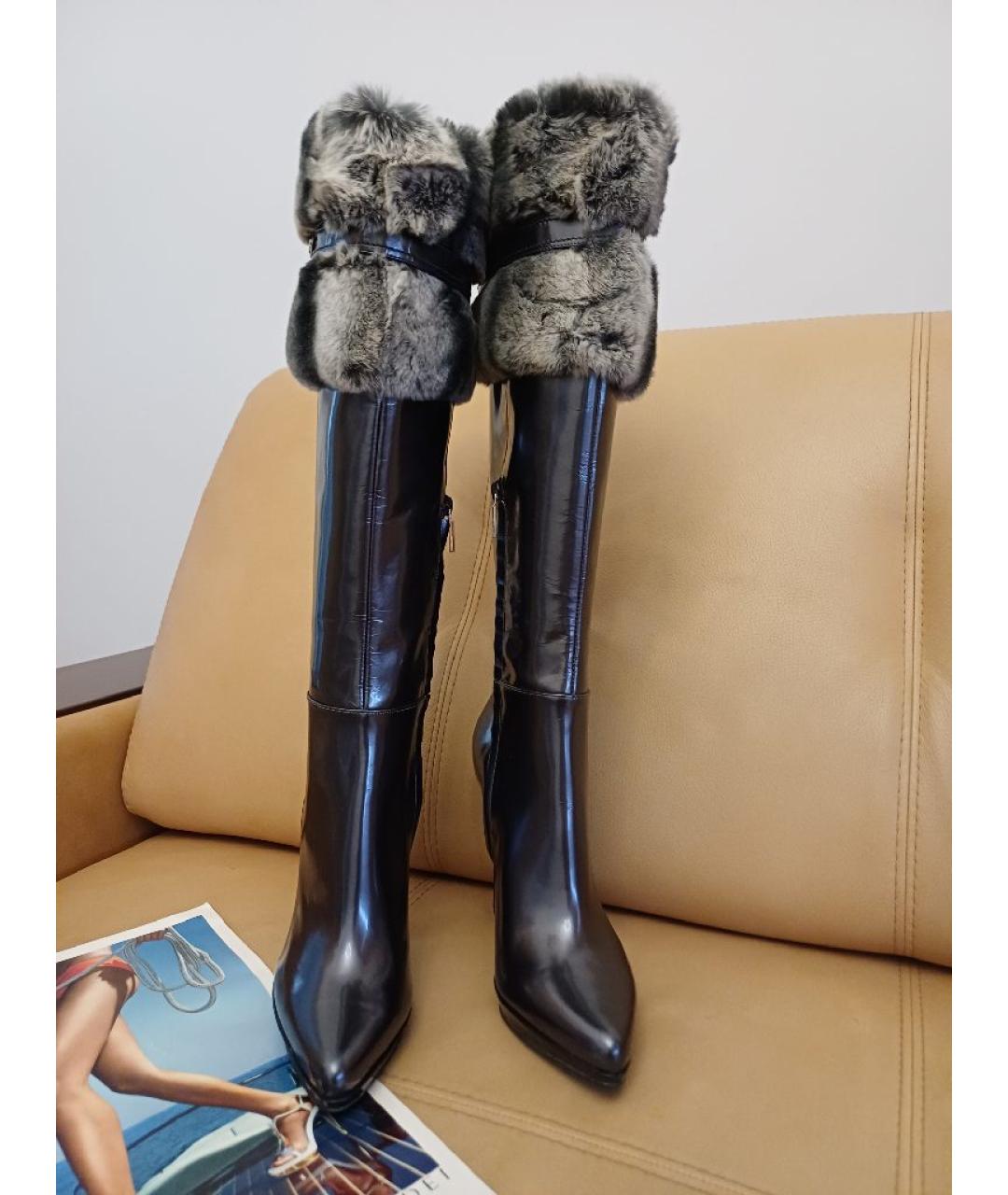 CASADEI Серые кожаные сапоги, фото 6