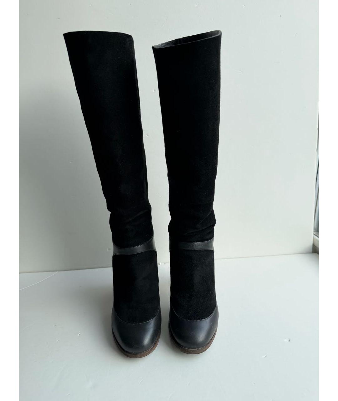 CELINE Черные кожаные сапоги, фото 3