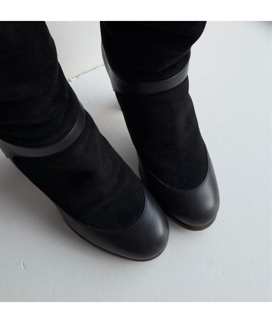 CELINE Черные кожаные сапоги, фото 4