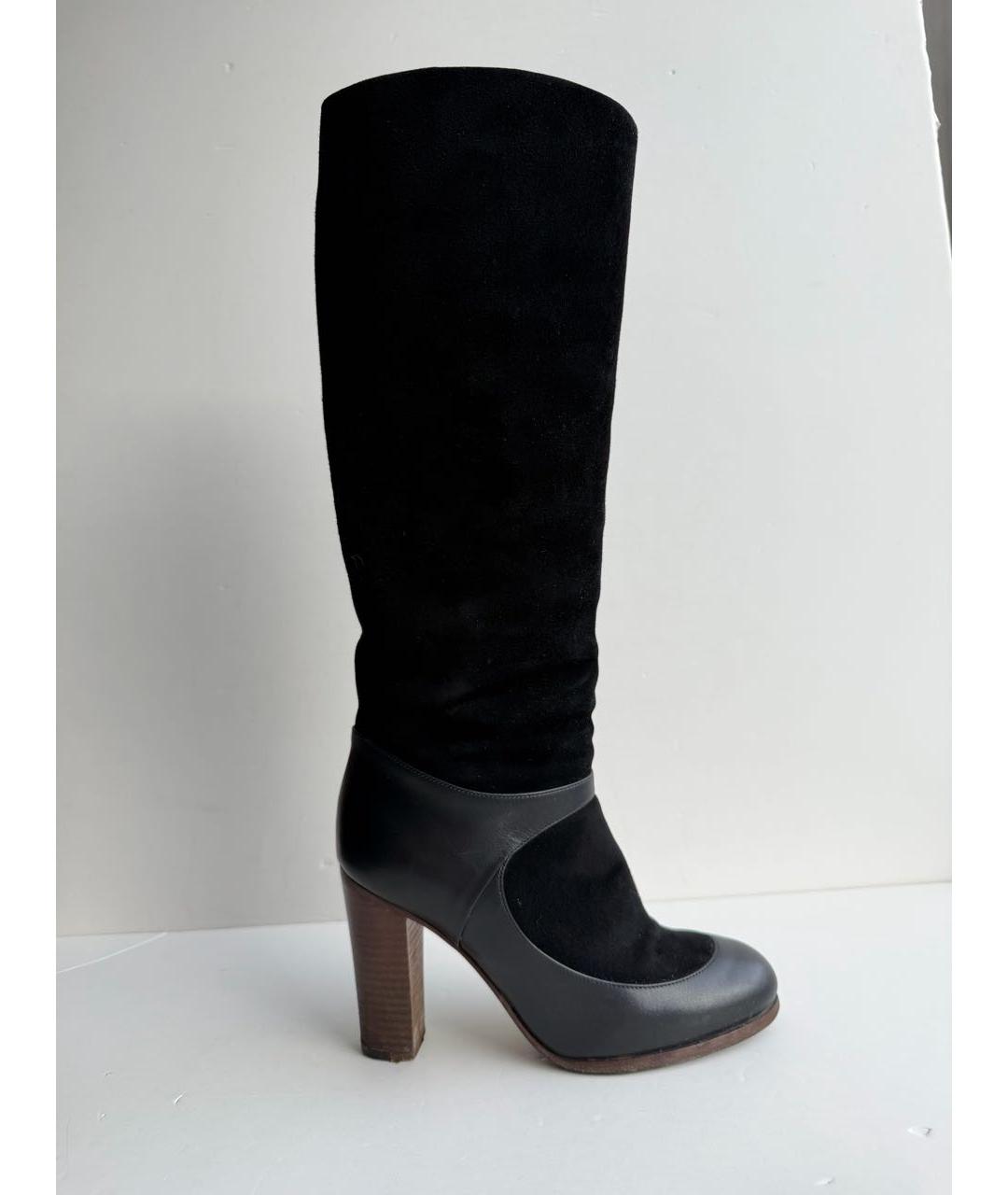 CELINE Черные кожаные сапоги, фото 8