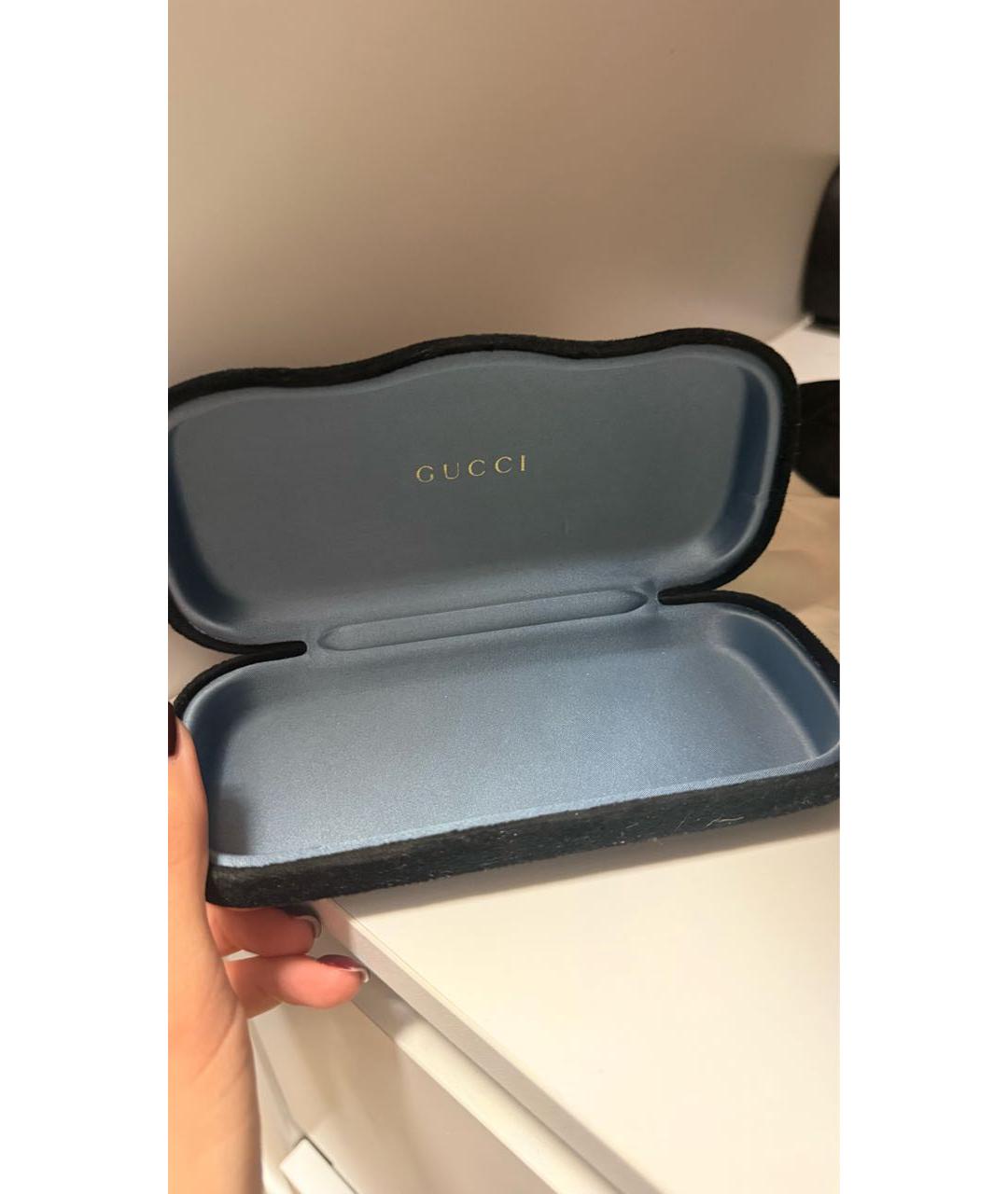 GUCCI Антрацитовые пластиковые солнцезащитные очки, фото 6