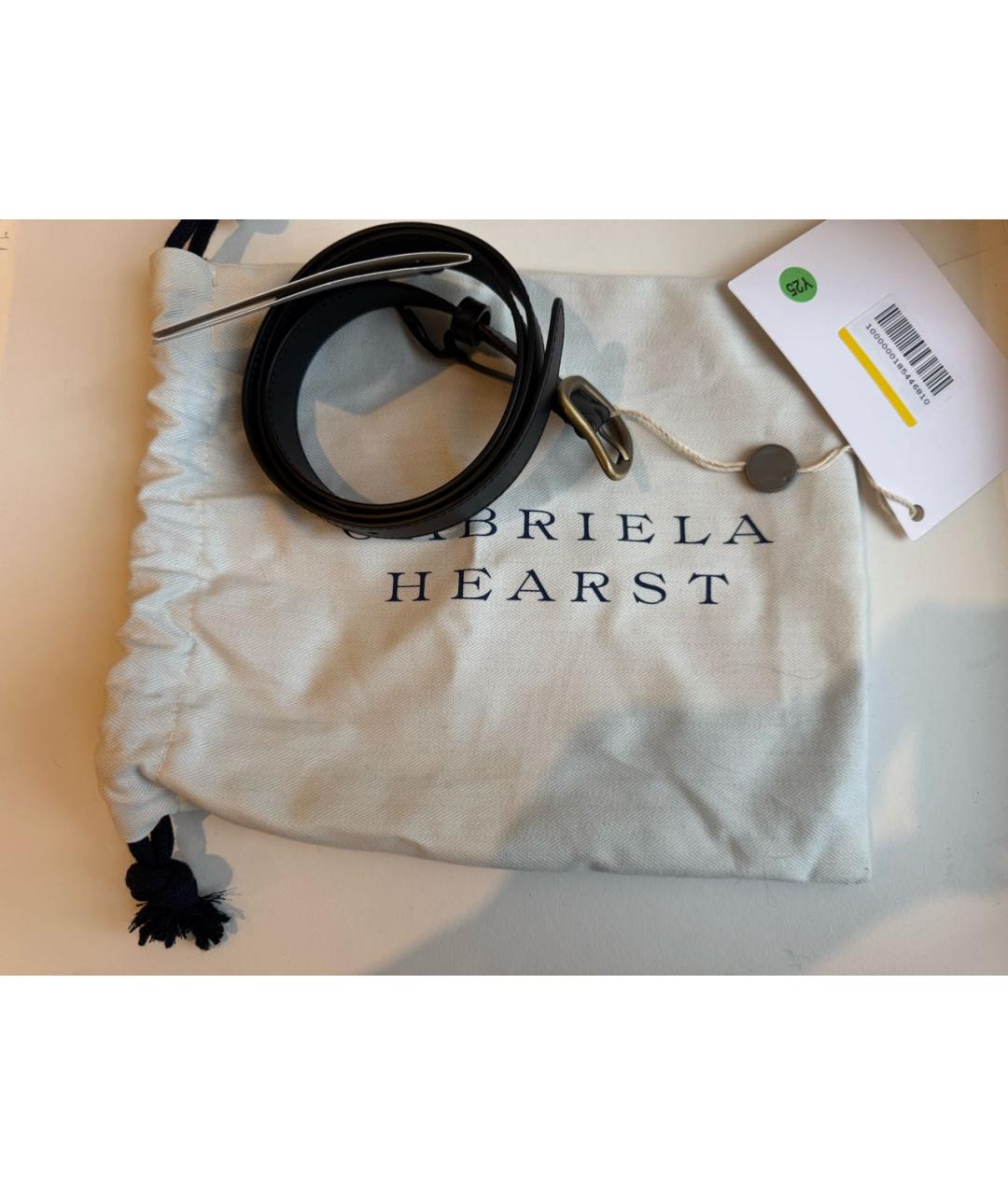 GABRIELA HEARST Черный кожаный ремень, фото 4