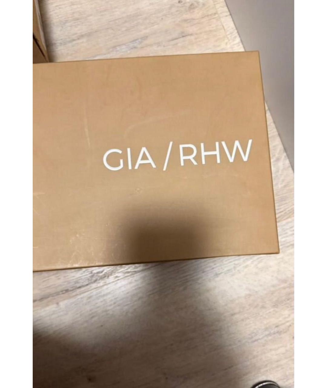 GIABORGHINI Черные кожаные босоножки, фото 3