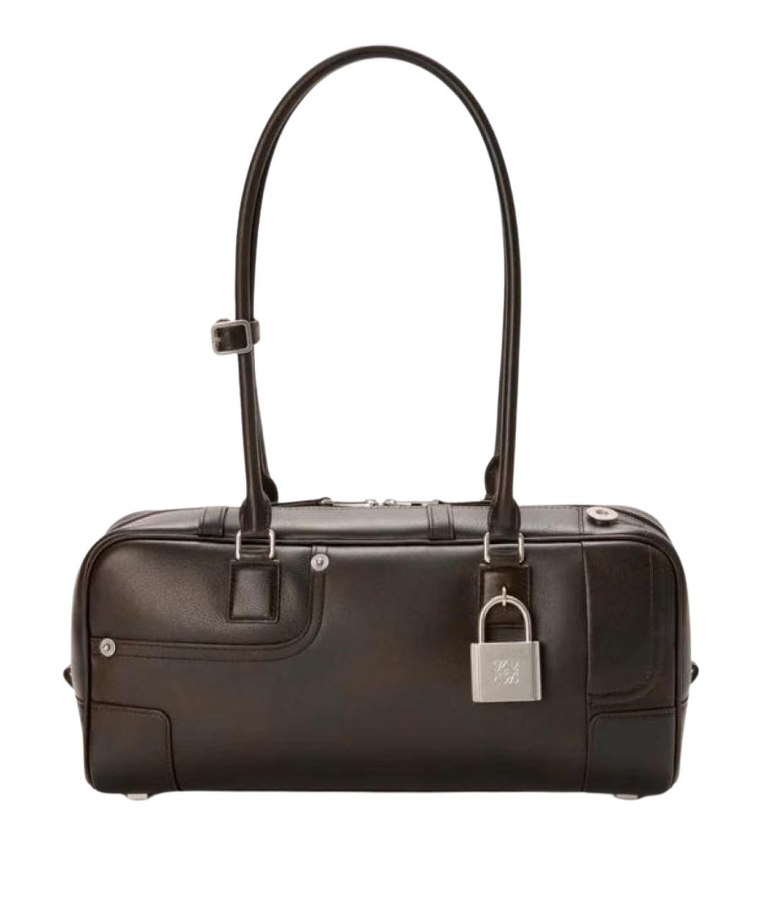 LOEWE Коричневая кожаная сумка через плечо, фото 1