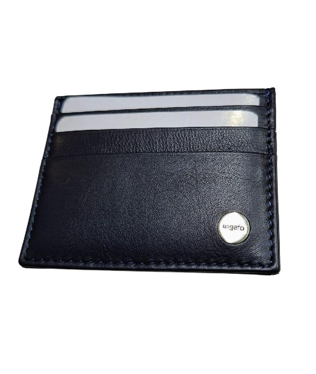 UNGARO Темно-синий кожаный кардхолдер, фото 1