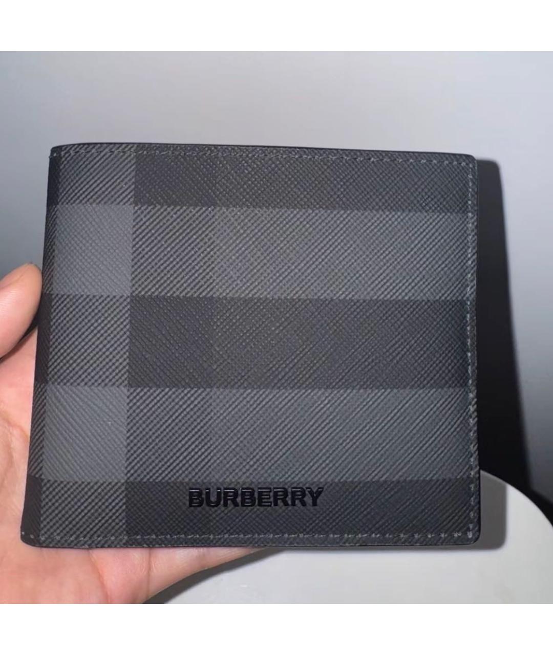 BURBERRY Антрацитовый кошелек, фото 4
