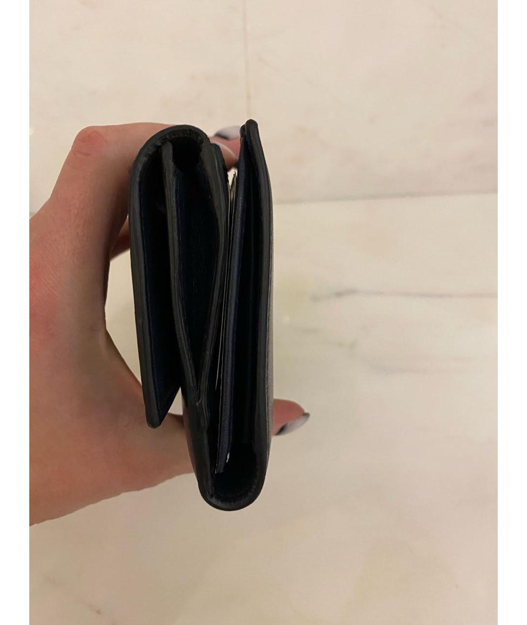 ALEXANDER MCQUEEN Темно-синий кожаный кошелек, фото 8