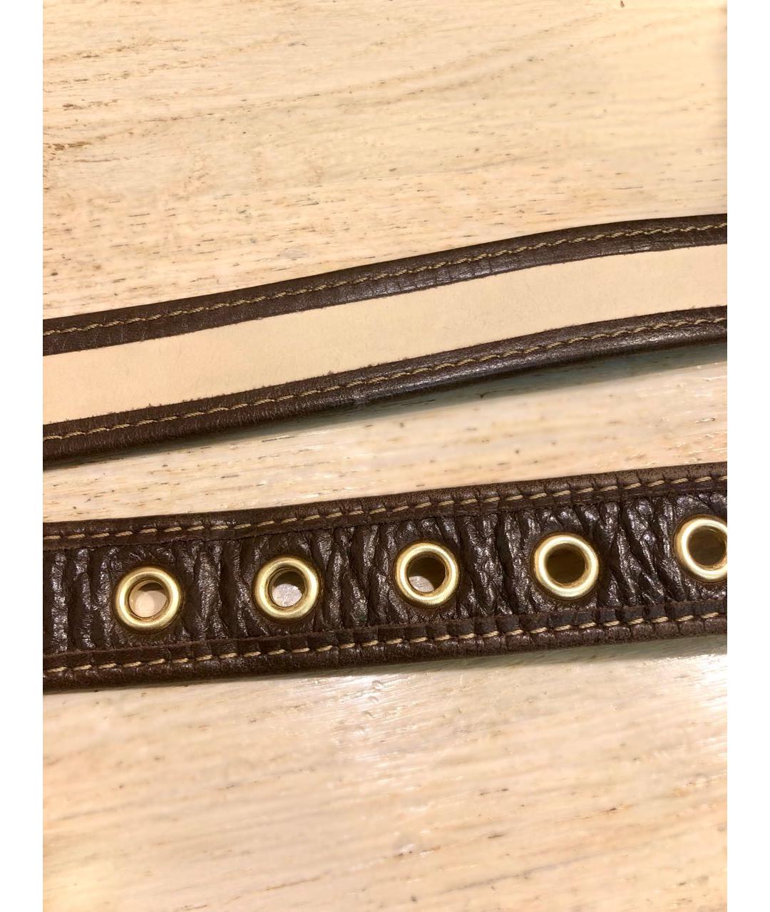 COCCINELLE Коричневый кожаный ремень, фото 4