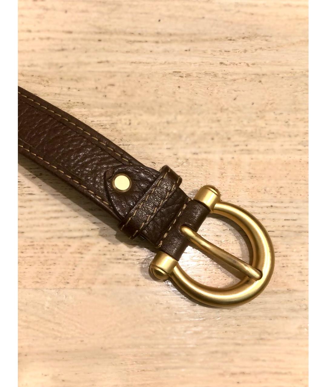 COCCINELLE Коричневый кожаный ремень, фото 2