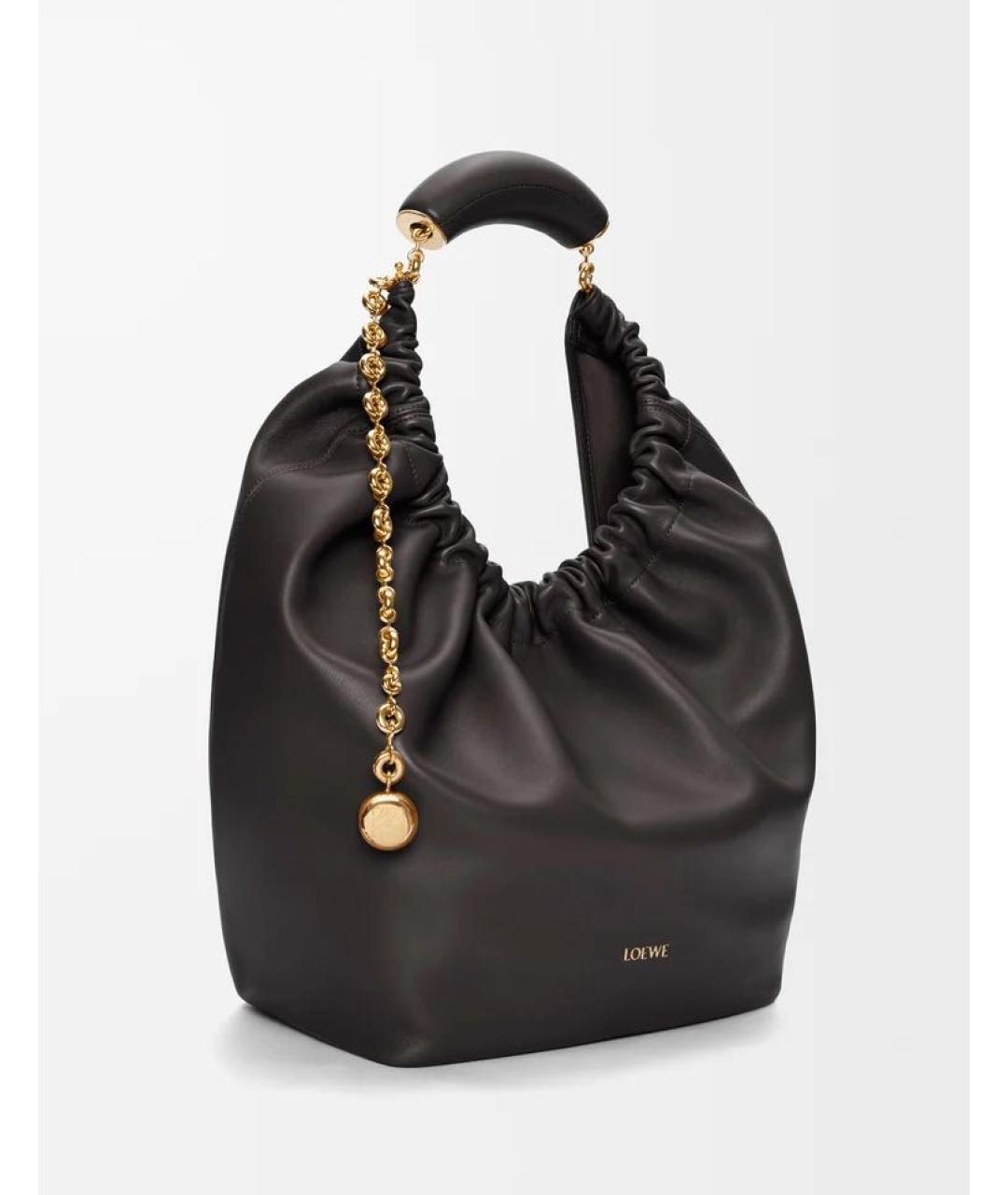 LOEWE Черная кожаная сумка через плечо, фото 5