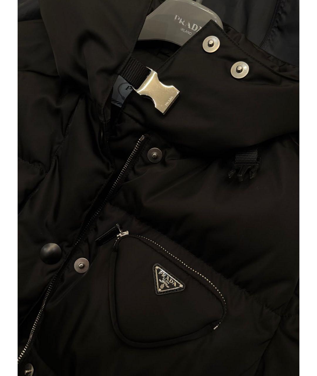 PRADA Черный хлопковый пуховик, фото 4