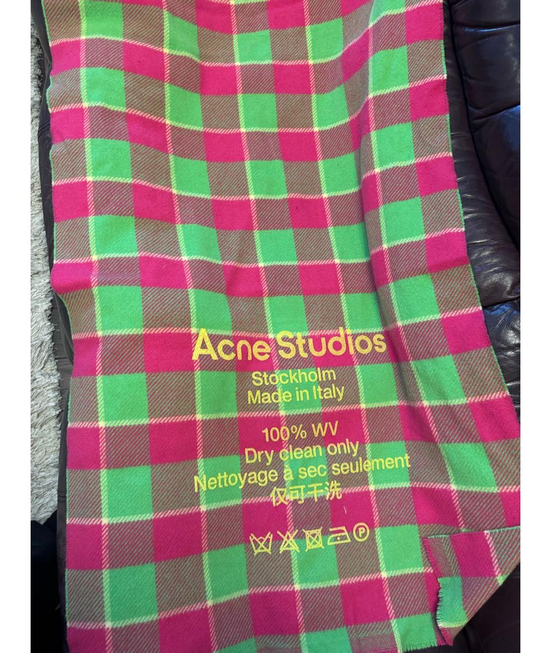 ACNE STUDIOS Мульти шерстяной шарф, фото 4