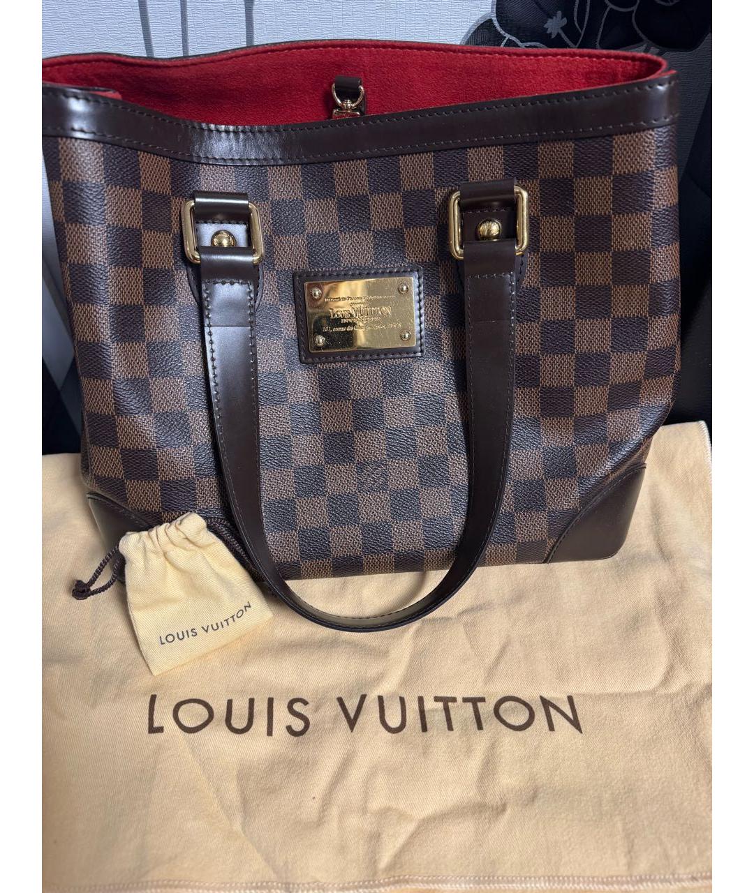 LOUIS VUITTON Коричневая сумка тоут, фото 2