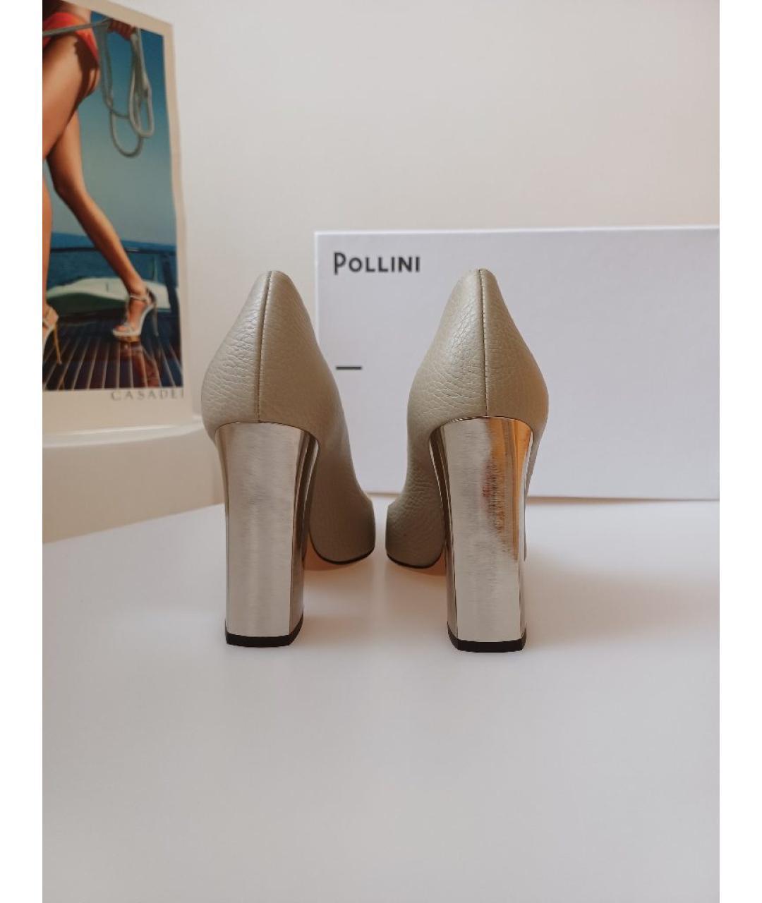 POLLINI Серые кожаные туфли, фото 8