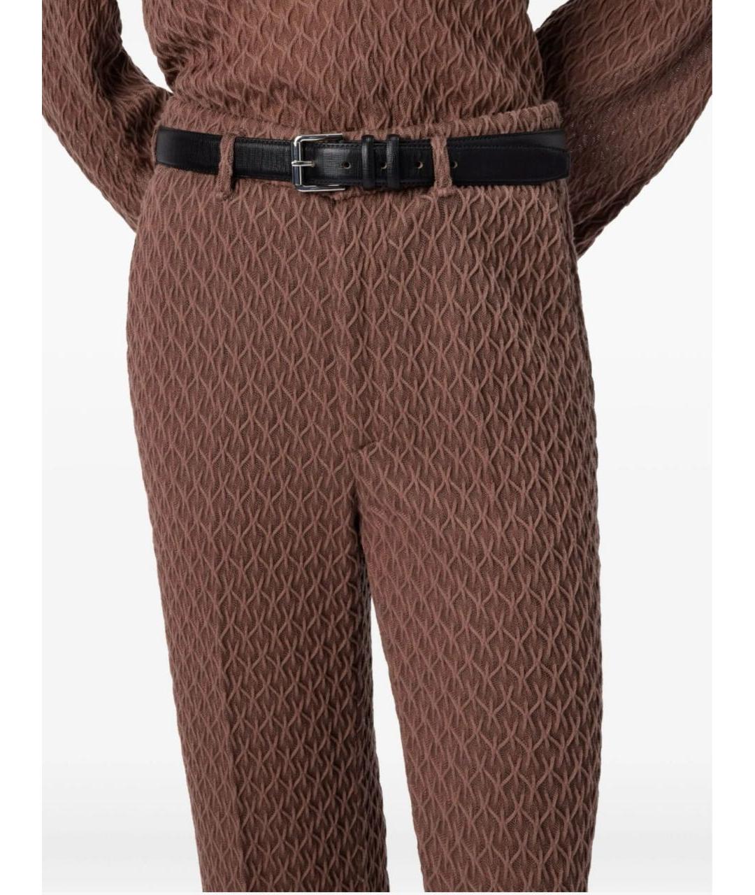 MISSONI Коричневые прямые брюки, фото 3