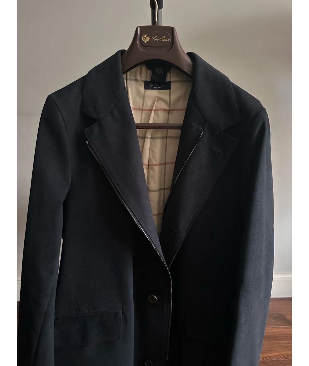 LORO PIANA Темно-синее шерстяное пальто, фото 4