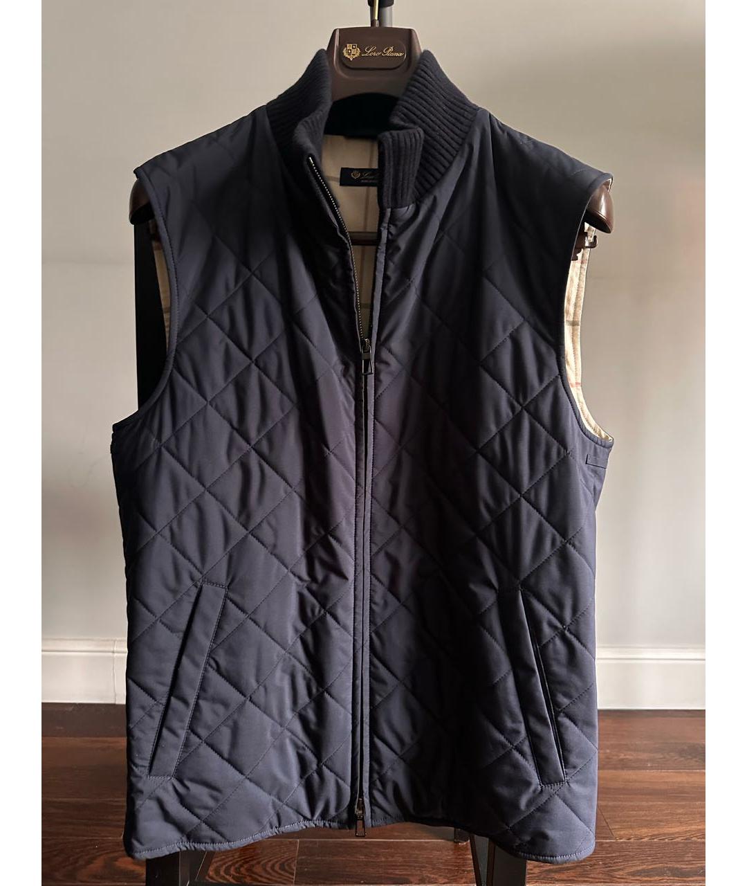 LORO PIANA Темно-синее шерстяное пальто, фото 3