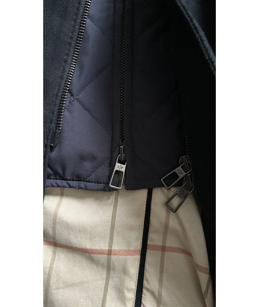 LORO PIANA Темно-синее шерстяное пальто, фото 7