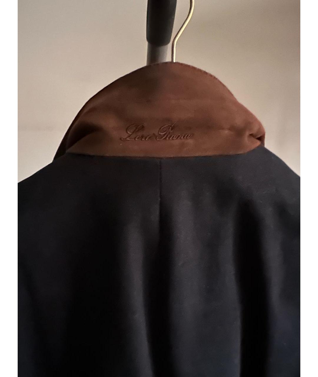 LORO PIANA Темно-синее шерстяное пальто, фото 5