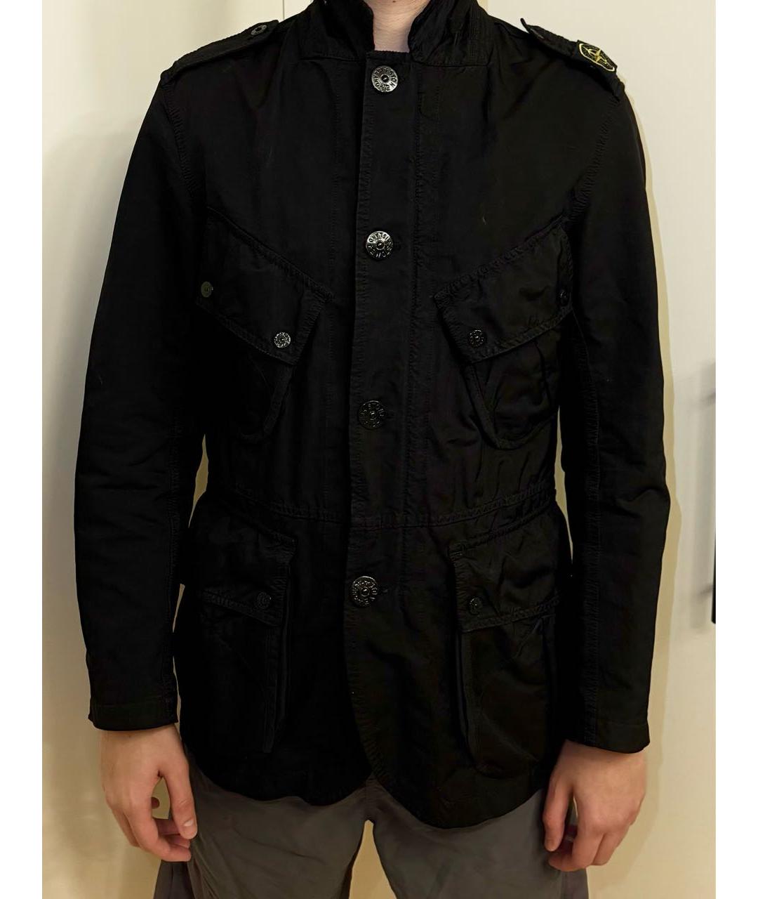 STONE ISLAND Черная полиэстеровая куртка, фото 8