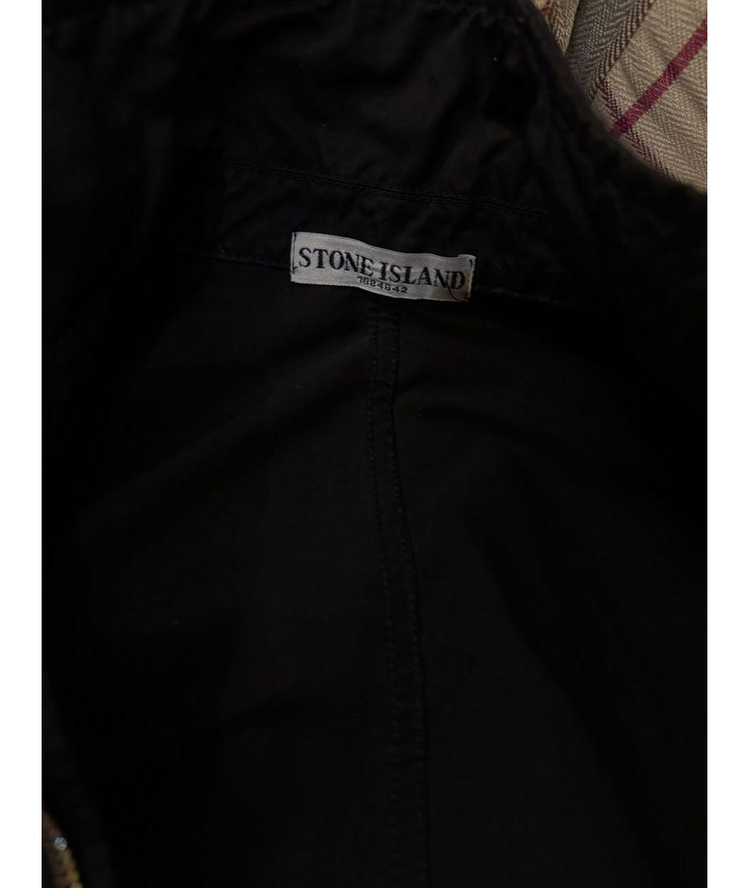 STONE ISLAND Черная полиэстеровая куртка, фото 3