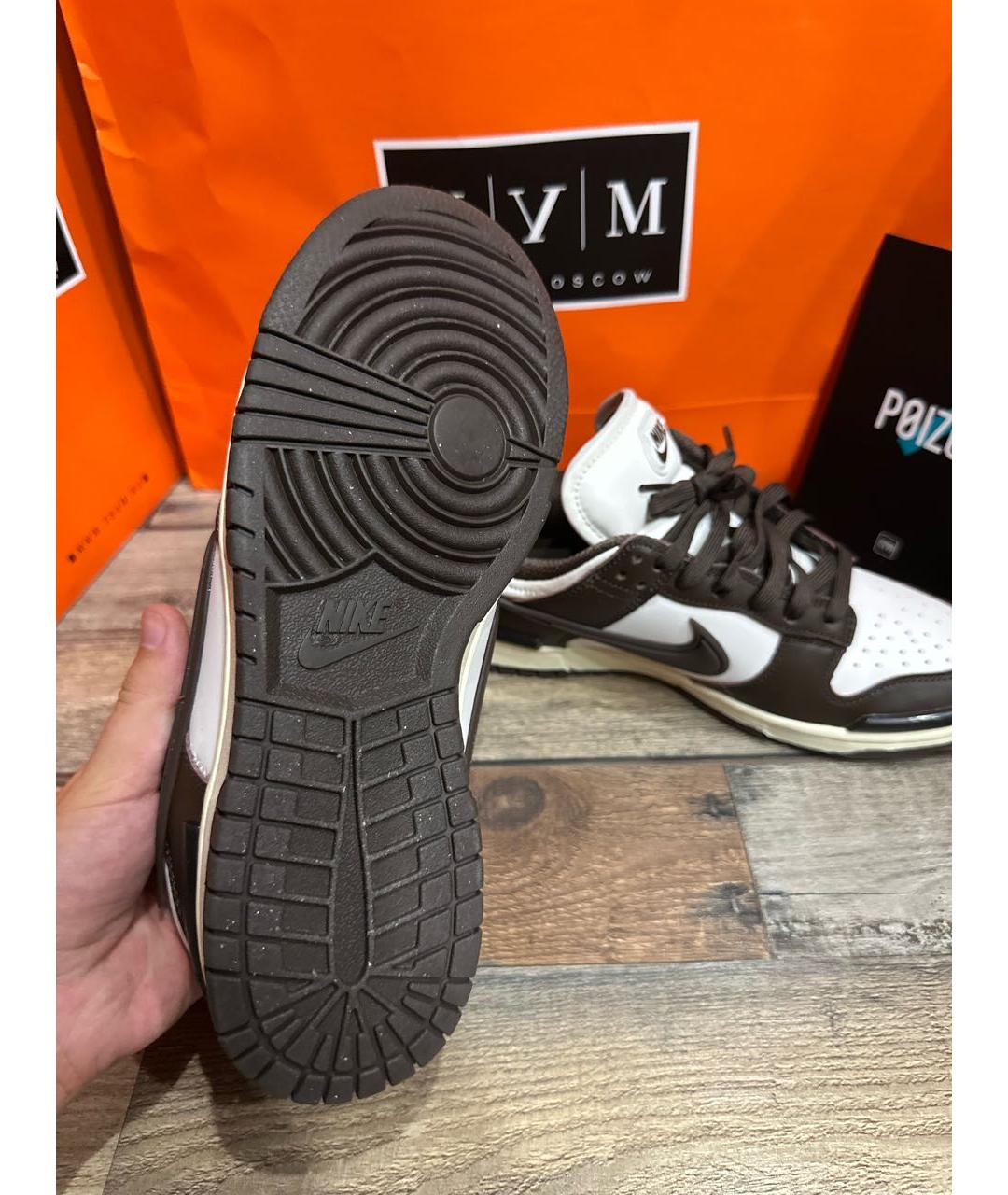 NIKE Коричневые кожаные кеды, фото 8