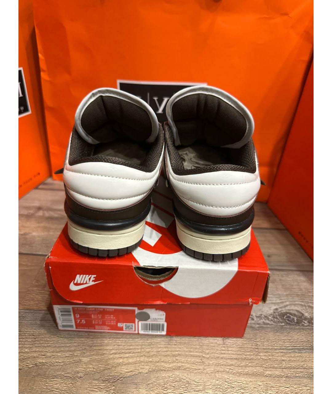 NIKE Коричневые кожаные кеды, фото 6