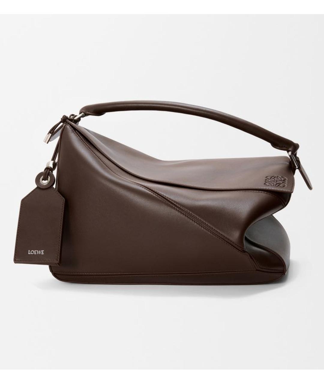 LOEWE Коричневая кожаная сумка на плечо, фото 5